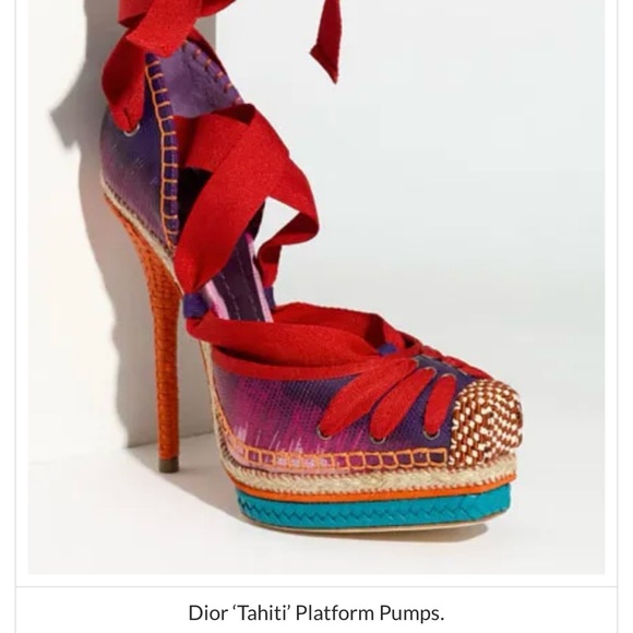 Dior Shoes - Dior X John Galliano - Spring 2011 Tahiti Dream Platform Pumps